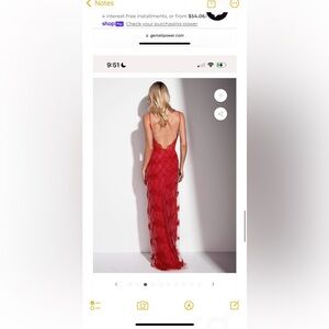 Stunning Motel Jay- Gemelipower gown- Scarlet Red. NEVER BEEN WORN. Size 10.